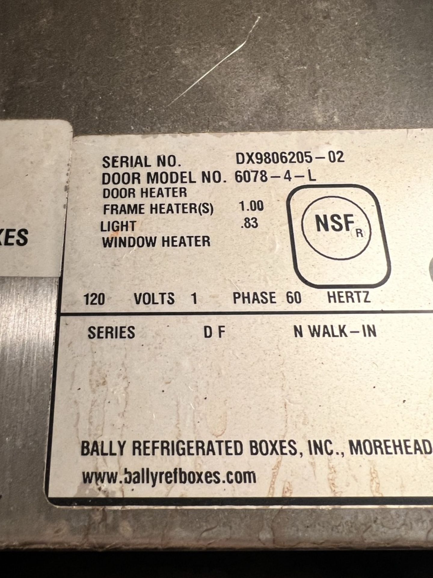 BALLY 2-DOOR S/S MODULAR WALK-IN COOLER, DOOR MODEL 6078-4-L, DX9806205-02 AND DX9806205-01, 120 V - Image 14 of 17