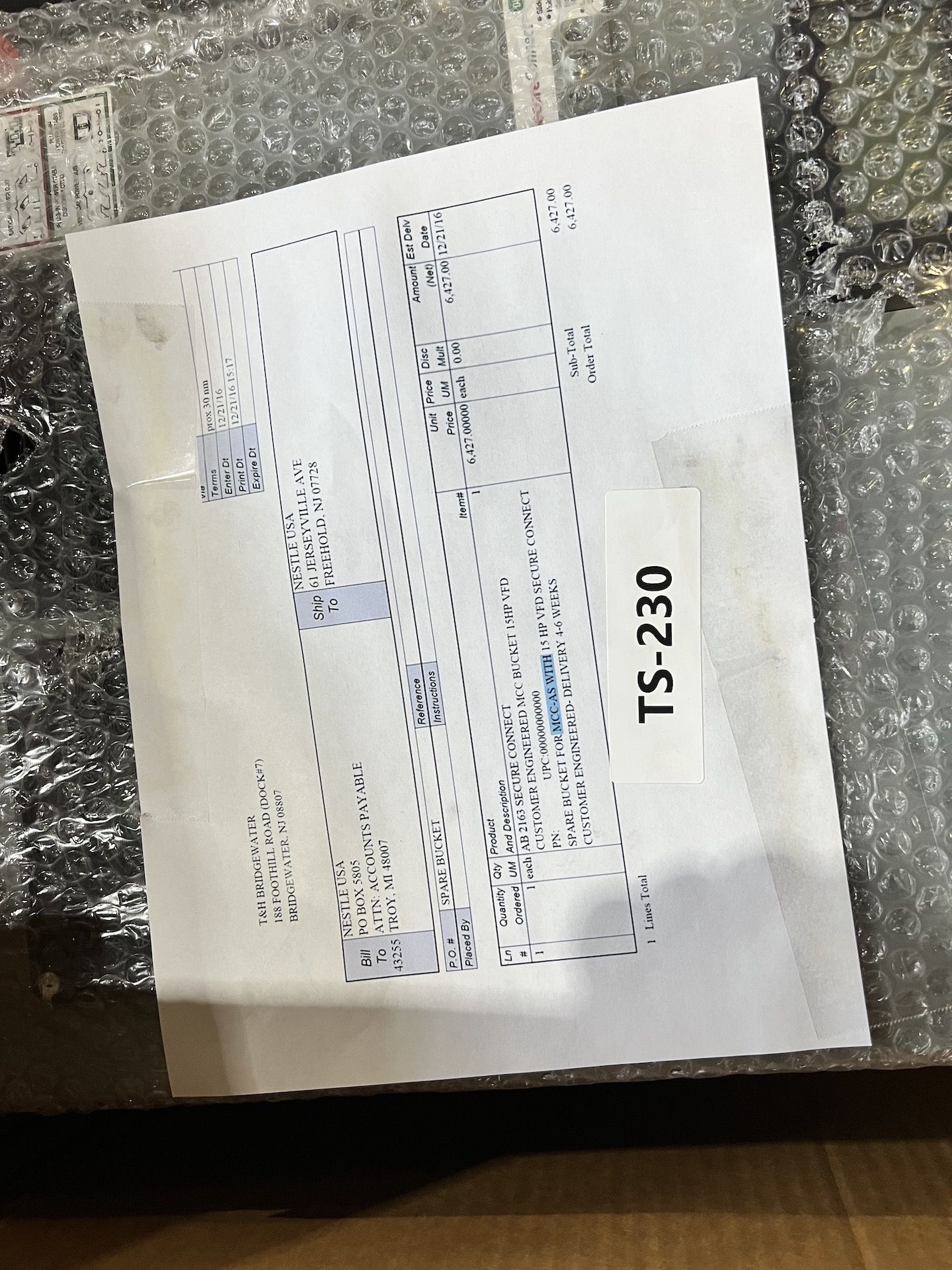 NEW Allen Bradley # 2163 MCC Bucket With 15 HP VFD Secure Connect (SIMPLE LOADING FEE $220) - Image 4 of 7