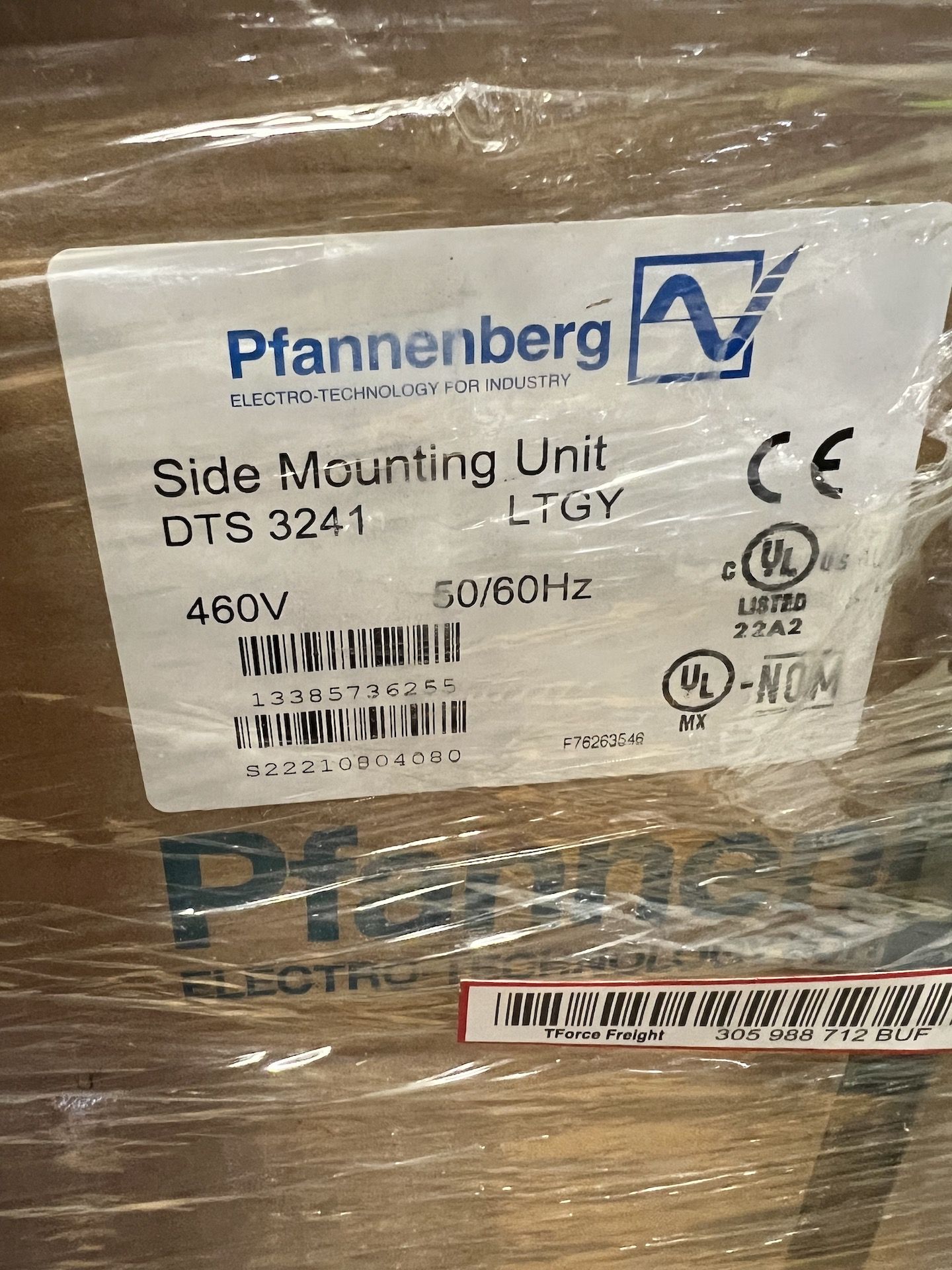 NEW PFANNENBERG AC UNIT, MODEL DTS3241, SIDE MOUNTING UNIT, 460V, 50/60 HZ, # DTS-3241, 7000-8500 B - Image 3 of 5