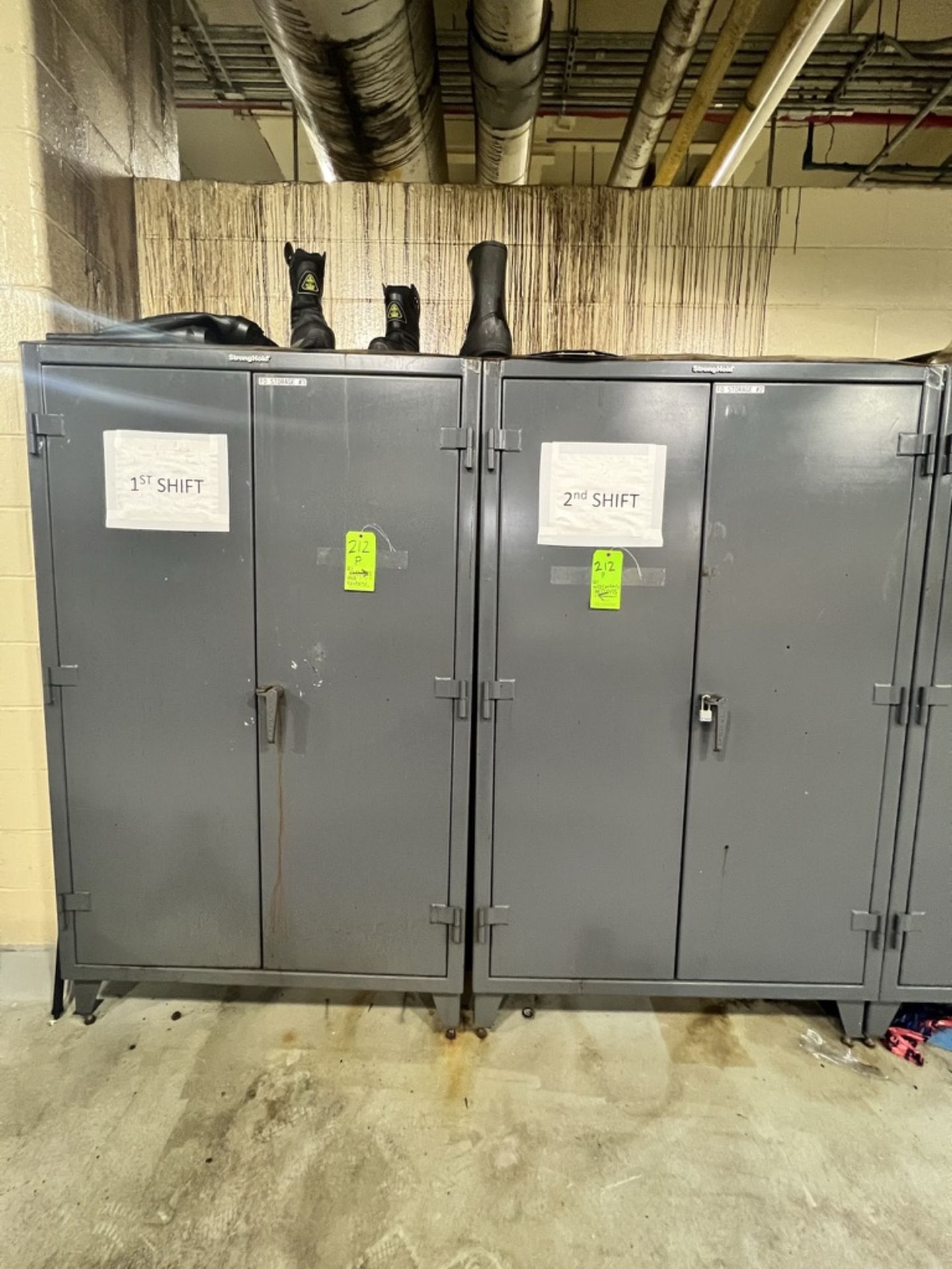 (2) STRONGHOLD HEAVY DUTY STORAGE CABINETS, DOES NOT INCLUDE CONTENTS (SIMPLE LOADING FEE $110)