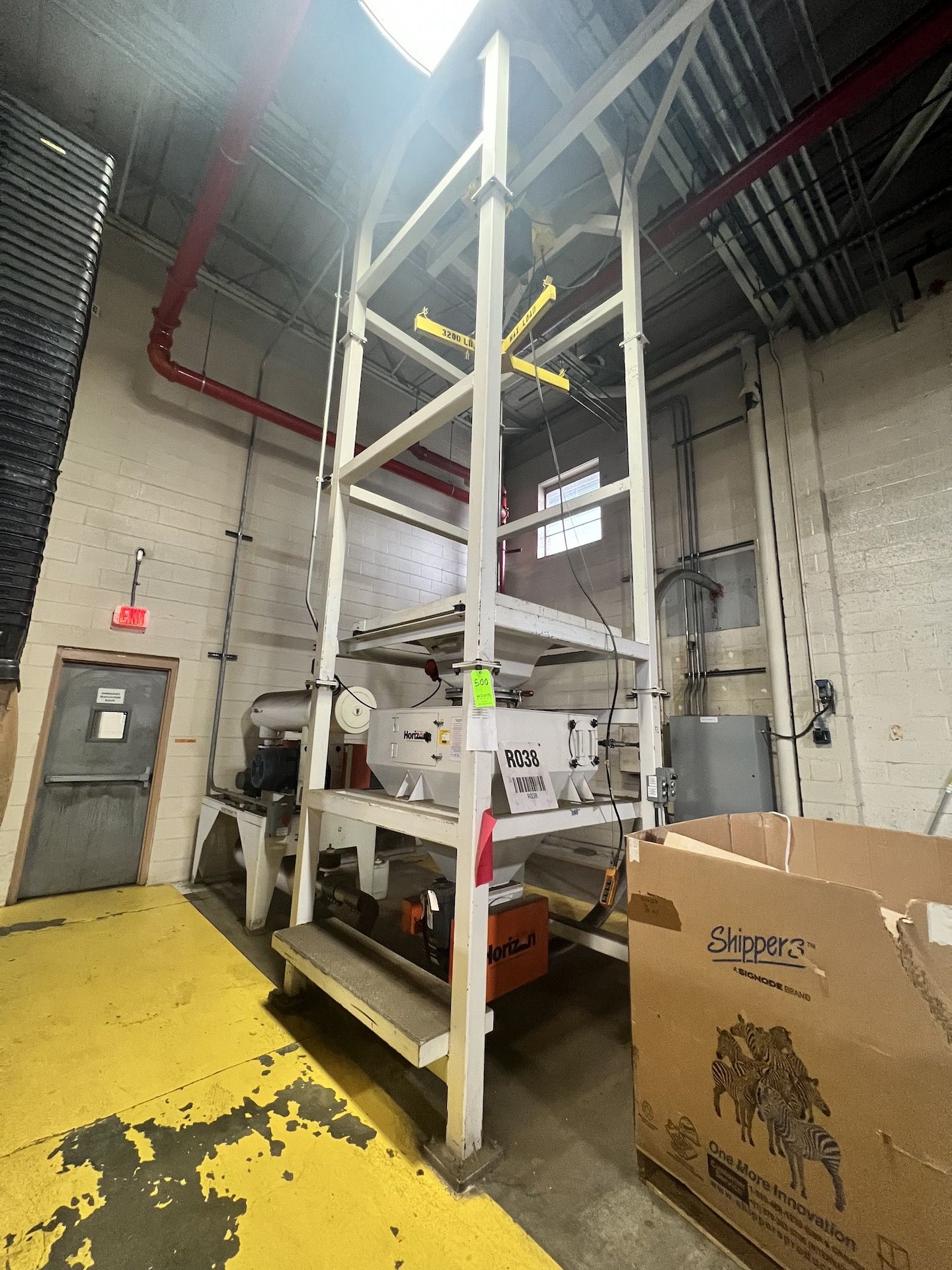 HORIZON SYSTEMS BULK BAG DISCHARGER / SUPERSAC UNLOADING SYSTEM, INCLUDES ROTARY AIRLOCK VALVE,