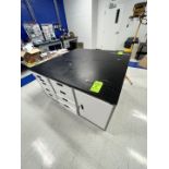 (2) SHOP TABLES WITH ACID RESISTENT COUNTER TOP, APPROX. 58 IN. X 32 IN. X 40 IN LWH