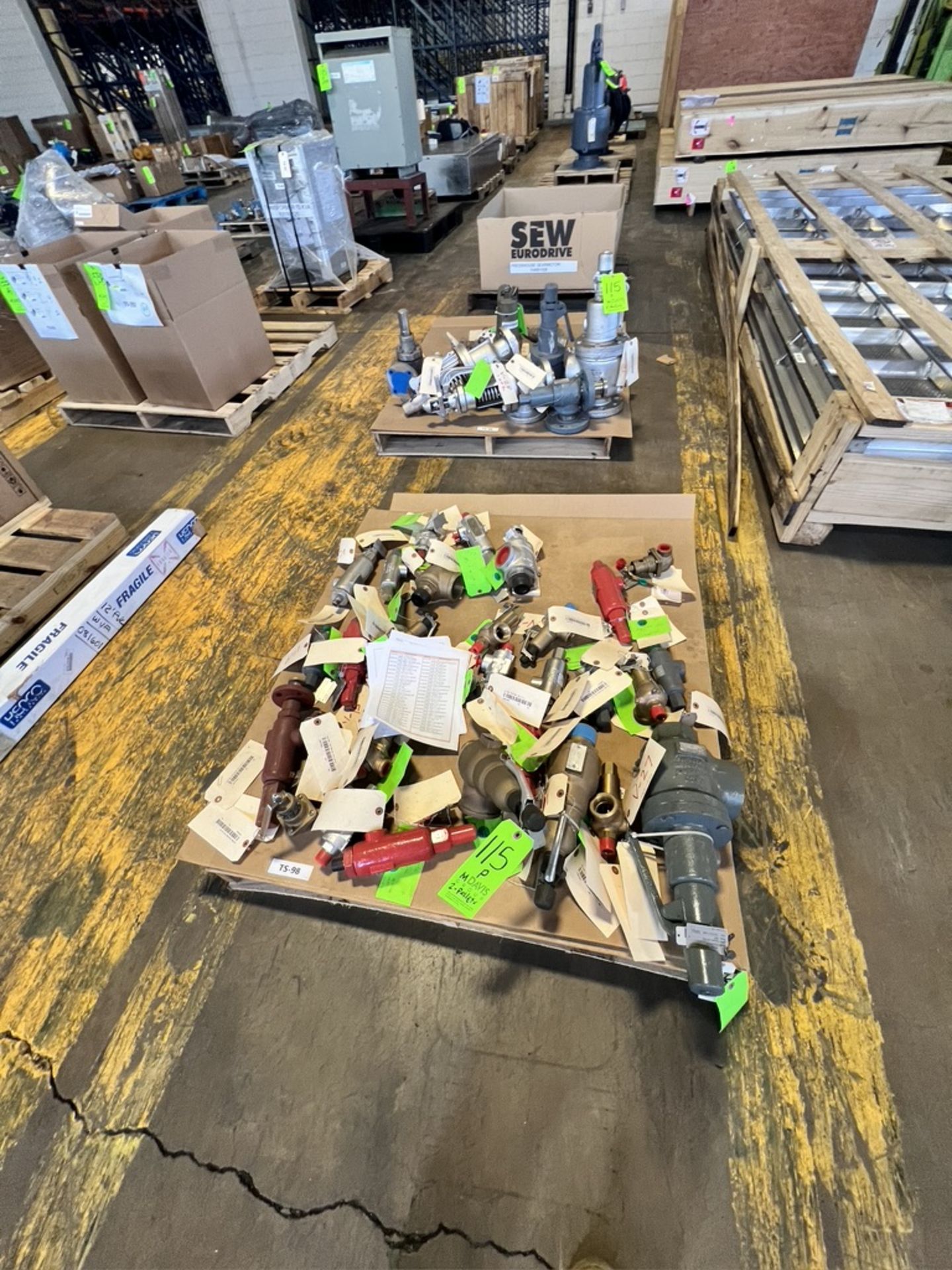 (2) PALLETS OF ASSORTED RELIEF VALVES (SIMPLE LOADING FEE $110)