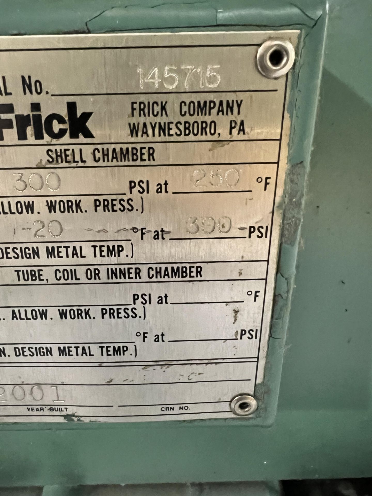 FRICK AMMONIA SCREW COMPRESSOR, MODEL RWB II 316 H, S/N WO482VFMCTTAA11, 3600 RPM - Image 33 of 34