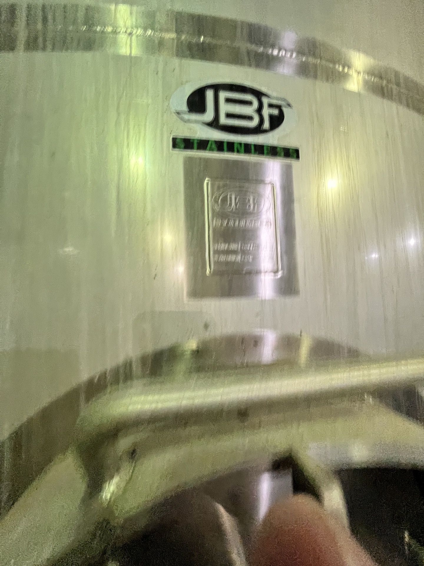 2019 JBF 3,780 GALLON S/S MIXING TANK, S/N 19948, TOP-MOUNT PROP STYLE AGITATION, APPROX. 108 IN. - Image 4 of 20