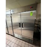 AVANTCO 2-DOOR S/S REFRIGERATOR, MODEL 178A49RHC (SIMPLE LOADING FEE $220)