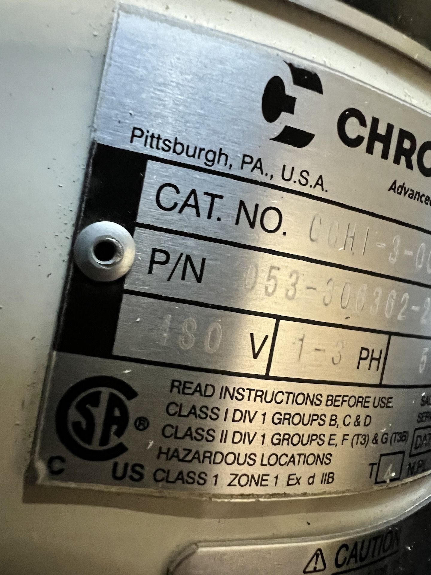 NEW CHROMALOX CIRCULATION HEATER, CAT NO. GCHI-3-005P-E4XX, 1-3 PHASE, 480 V (SIMPLE LOADING FEE $ - Image 12 of 21