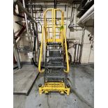 COTTERMAN WORK MASTER ROLLING SAFETY LADDER, 1,000 LB CAPACITY, S/N M031 (ESTIMATED COST MORE