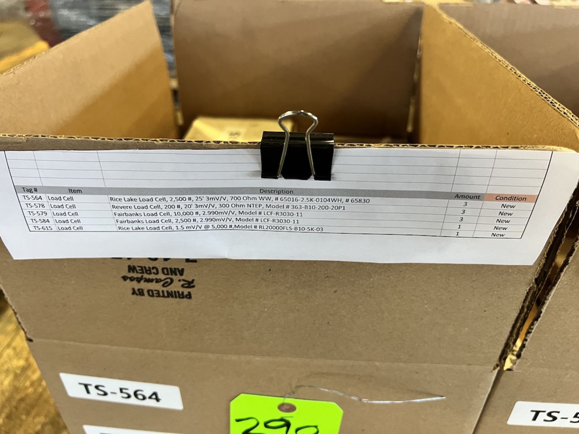 (3) NEW Rice Lake Load Cell, 2,500 #, 25' 3mV/V, 700 Ohm WW, # 65016-2.5K-0104WH, # 65830, (3) NEW - Image 3 of 12