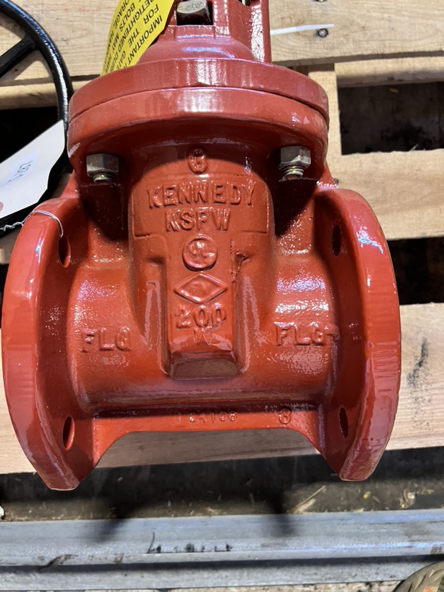 (2) NEW Kennedy Fire Main Gate Valve # KS-FW-200W, 3" Flanged(1) Flowserve Butterfly Valve 4" # 4- - Image 4 of 9