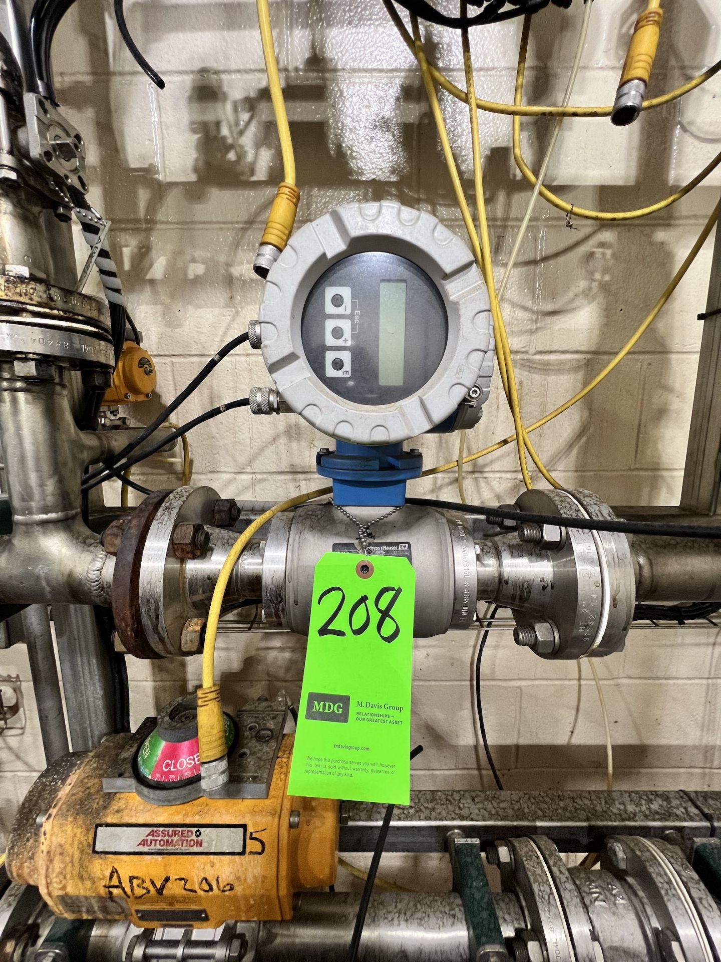 ENDRESS HAUSER FLOW METER WITH DIGITAL READOUT, MODEL PROMAG H (SIMPLE LOADING FEE $110)