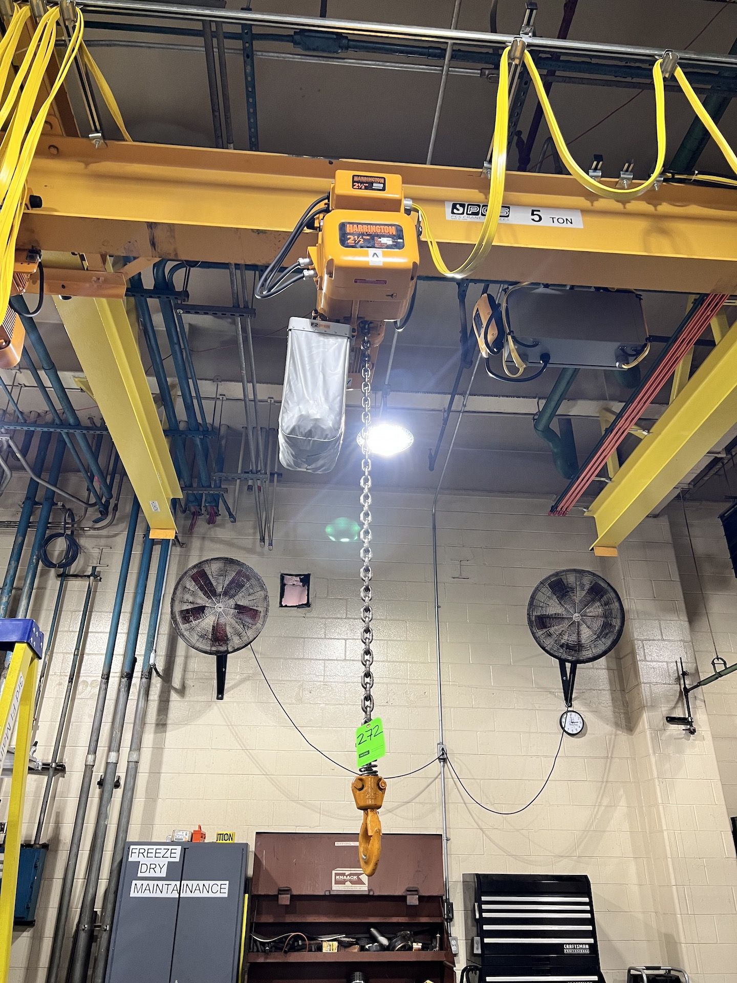 HARRINGTON 2-1/2 TON CHAIN HOIST (SIMPLE LOADING FEE $4,950)