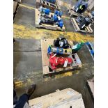 (3) PALLETS WITH HANSEN AUTO-PUGER AND ASSORTED PUMPS, ARMSTRONG IN-LINE CENTRIFUGAL PUMP, GOULDS