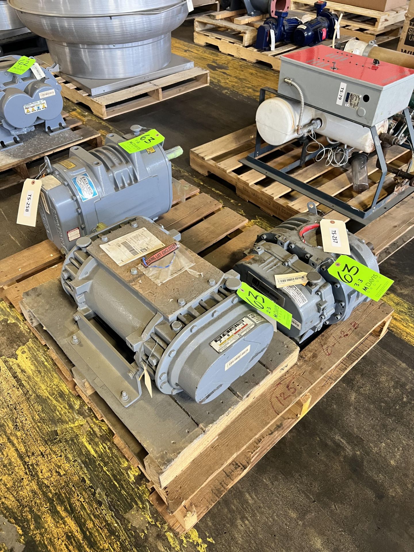 (3) PD VACUUM PUMP BLOWER HEADS, TUTHILL MODEL 4512-46L2, S/N 1579450707, GARDNER DENVER MODEL