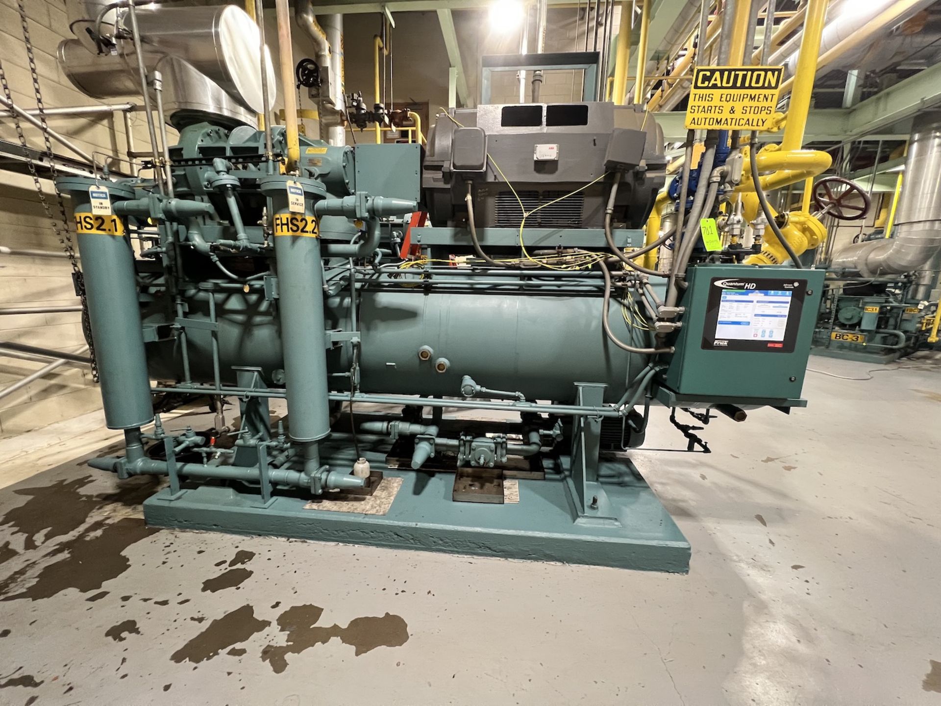 FRICK 1,000-HP HIGH STAGE AMMONIA SCREW COMPRESSOR, MODEL TDSH283L, S/N TDSH283L189, 3584 RPM, - Image 2 of 20