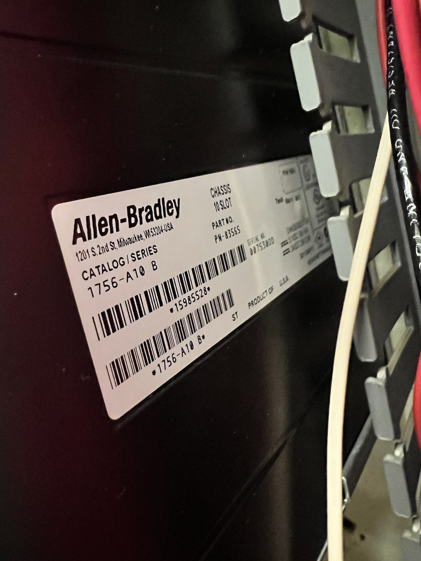 (2) ALLEN BRADLEY CONTROLLER RACKS WITH CONTROLNET COAX CONTROLLERS - Image 4 of 9