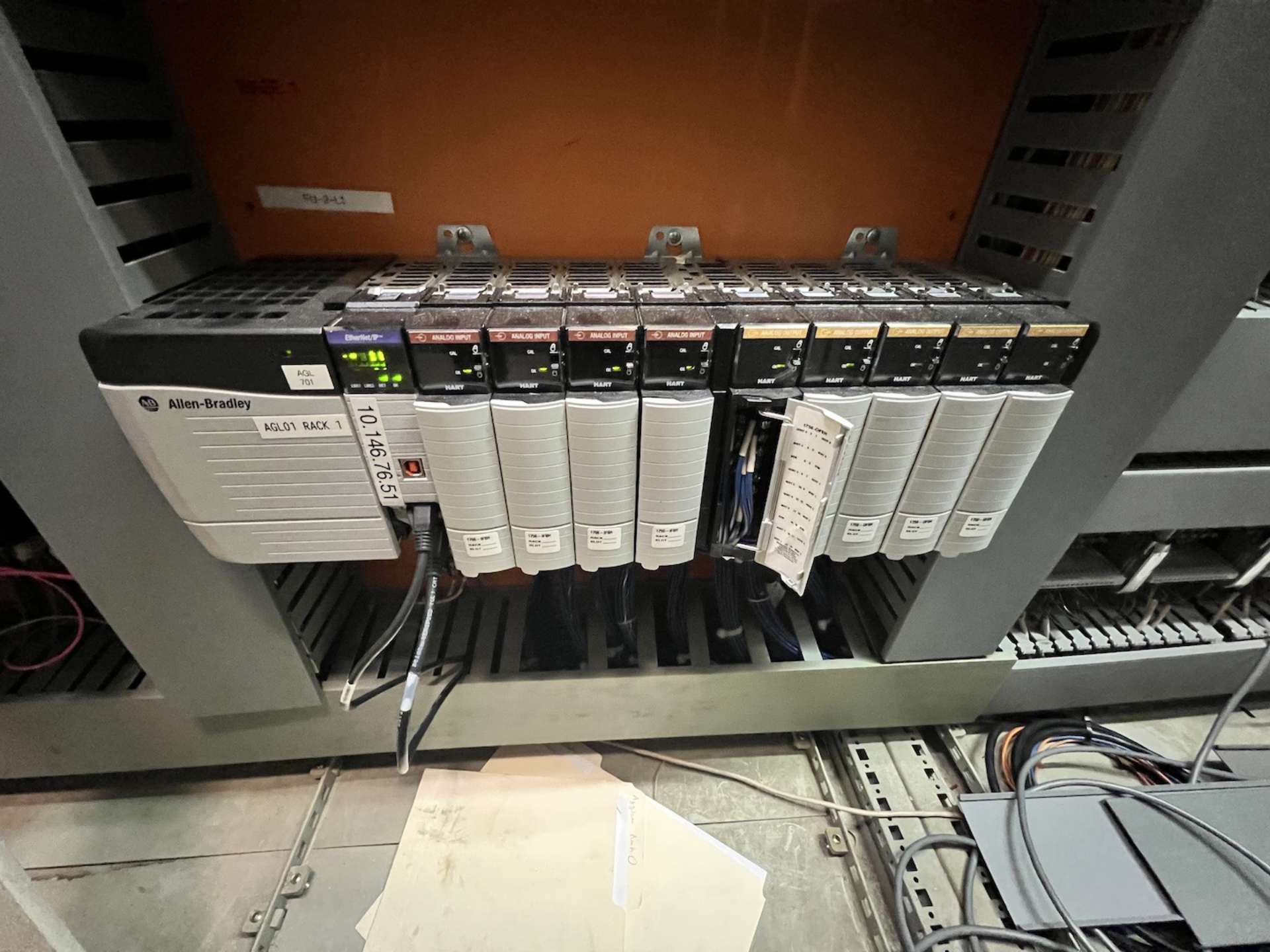 ALLEN BRADLEY CONTROLLER RACKS, INCLUDES ALLEN BRADLEY LOGIX5573 ...