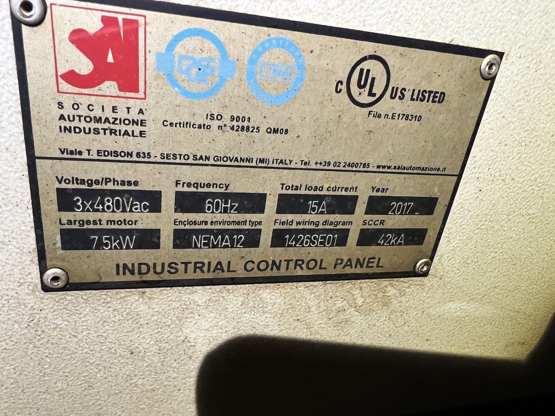 2017 SINTECO HYGIENE LOW TEMPERATURE AIR HANDLING UNIT, MODEL HL1 / 15,7 / A-V, S/N 2893, EQUIPPED - Image 8 of 23