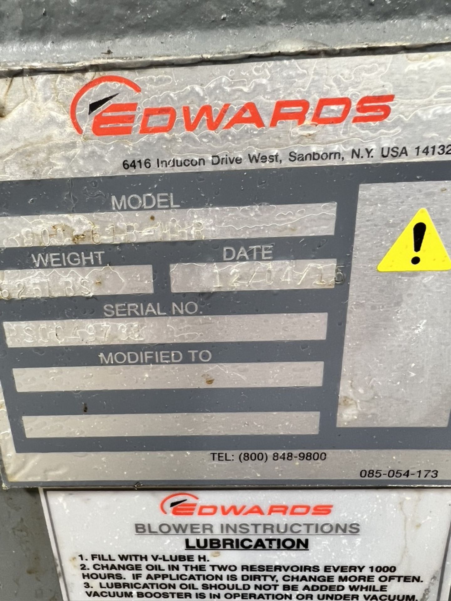 STOKES EDWARDS MICROVAC ROTARY PISTON VACUUM PUMP, MODEL 900-412-014XS, 89400293 - Image 13 of 17