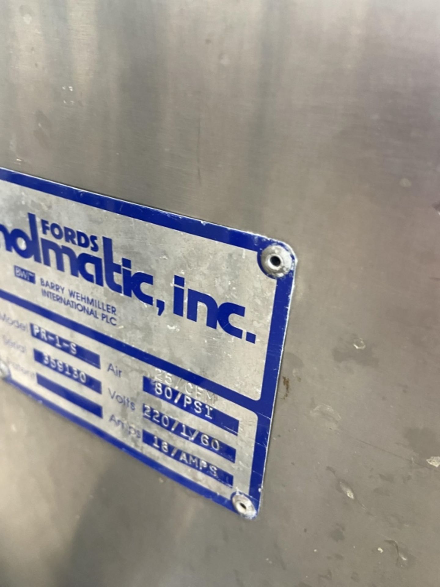 HOLMATIC BULK FILLER, MODEL PR-1-S, S/N 359130, FILLS 5LB AND 40 OZ, TWO SIZE CUPS 513 AND 502 MM, - Image 16 of 20