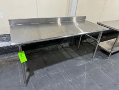 S/S Table with Back Splash
