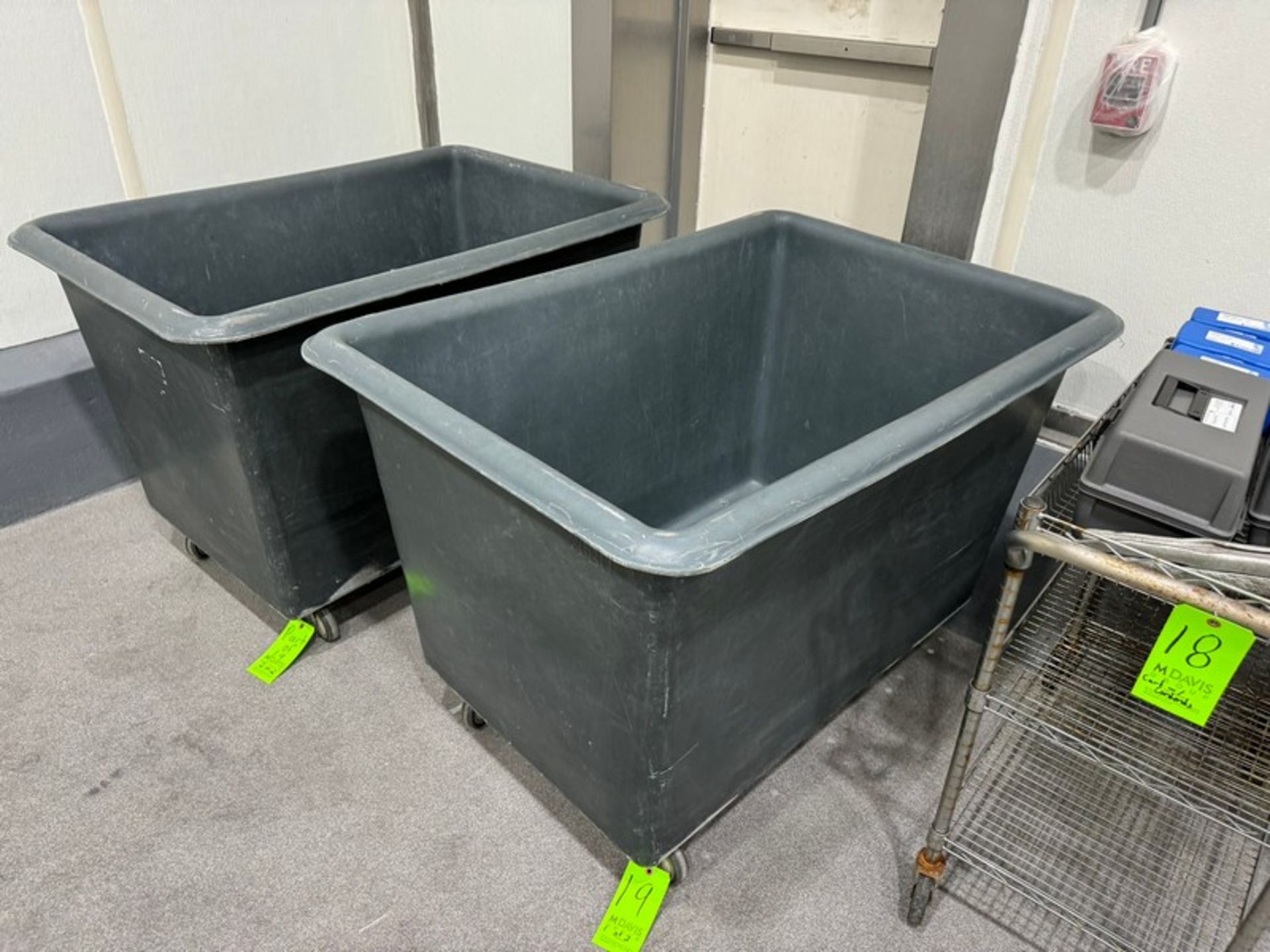 (2) Plastic Portable Dumpsters