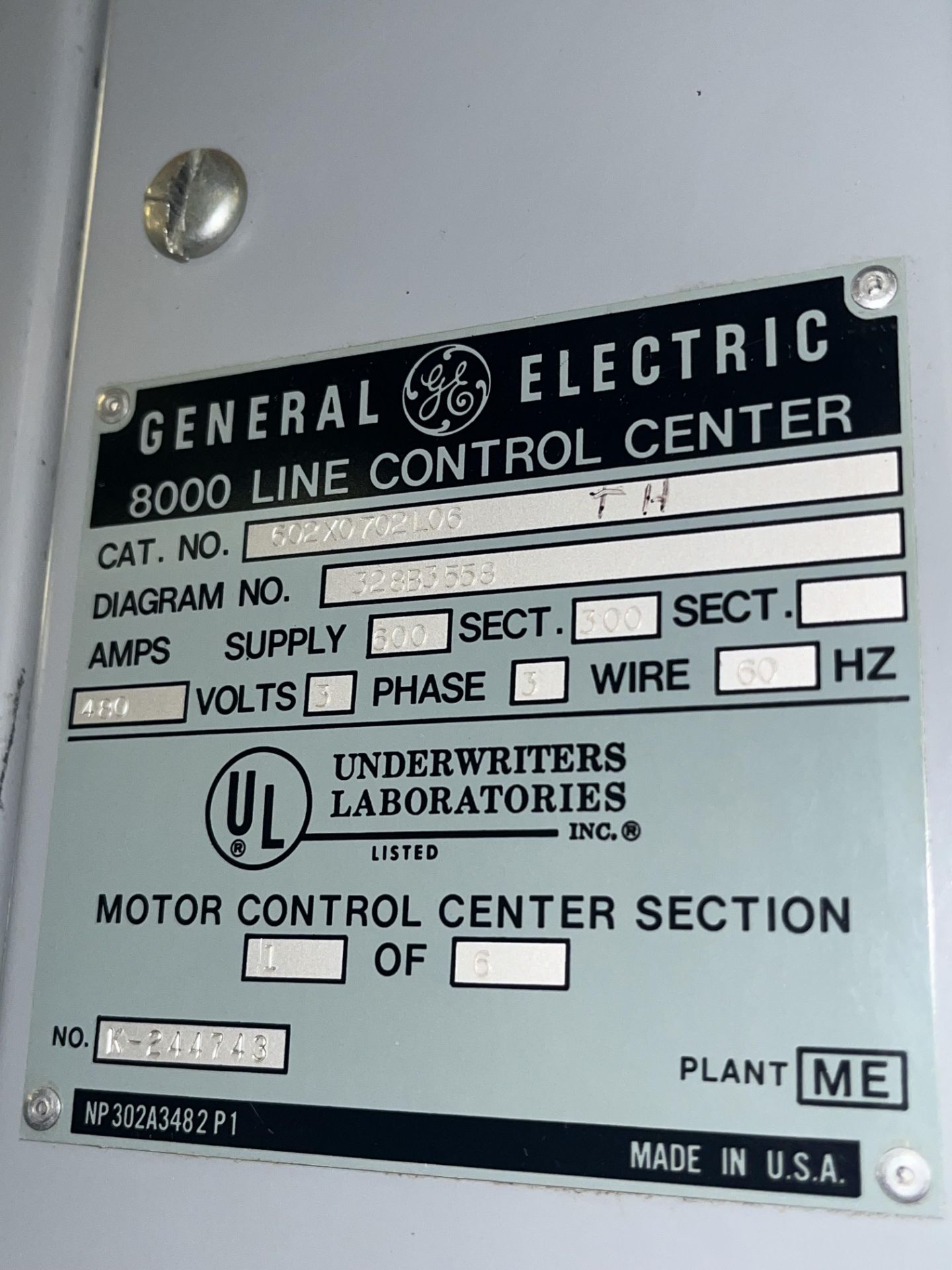 GENERAL ELECTRIC MOTOR CONTROL CENTER - Image 2 of 5