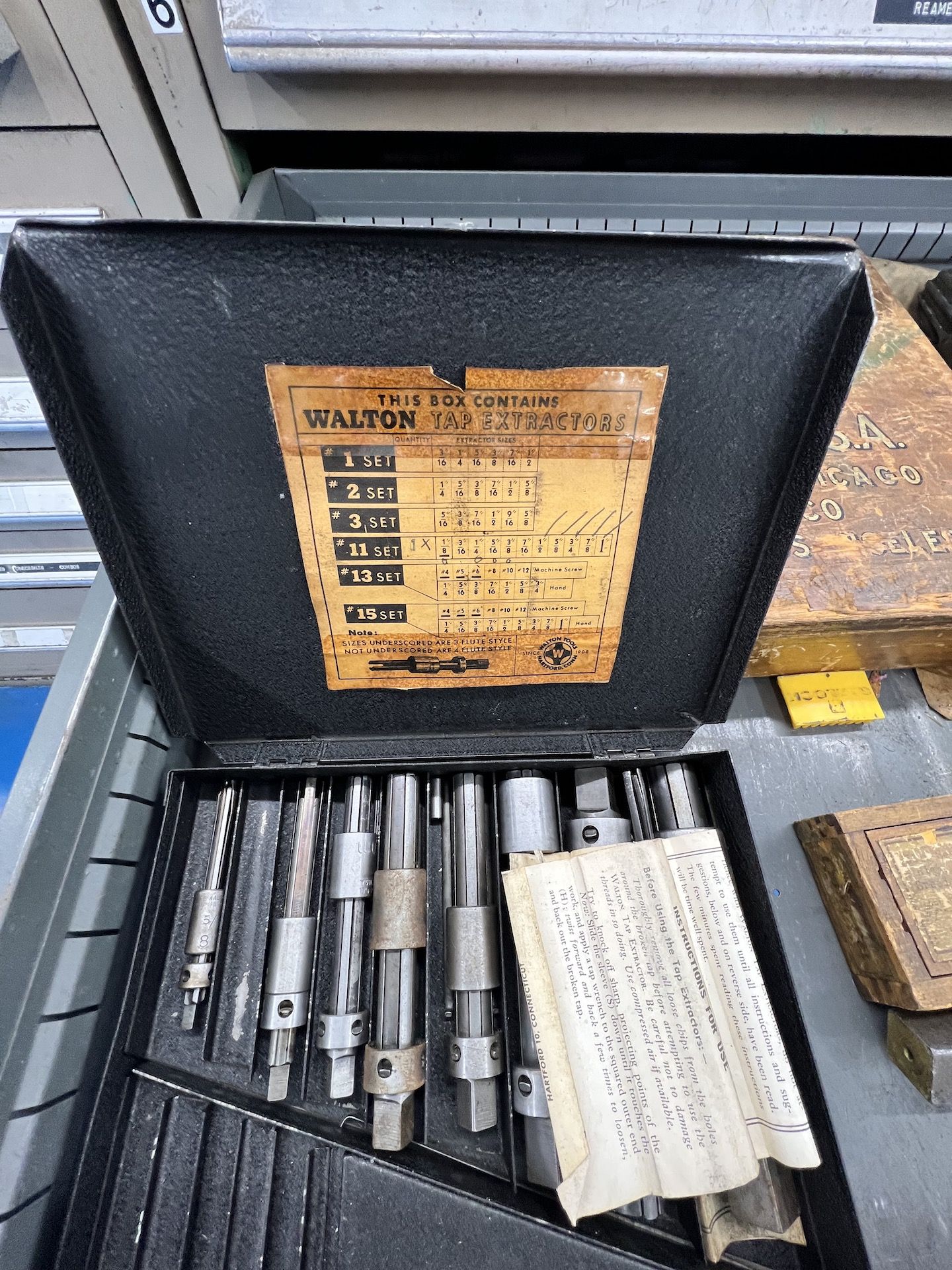 PARTS CABINET WTH CONTENTS, INCLUDES ASSORTED HARDWARE, INCLUDES ASSORTED WRENCHES, POP RIVETS, - Image 15 of 17