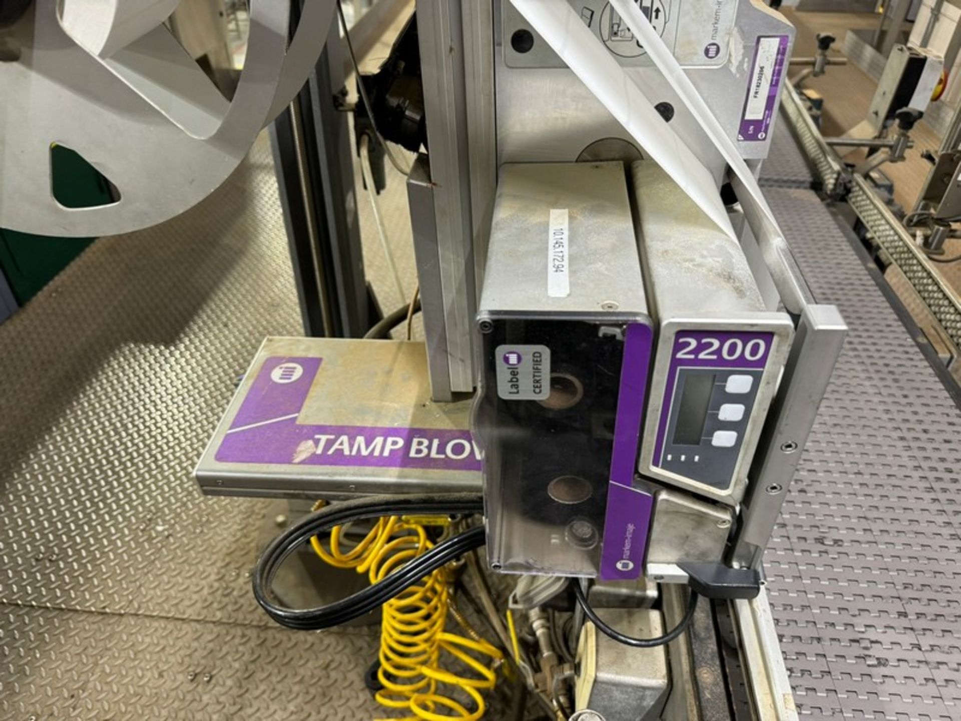 2014 Mi Tamp Blow Label Applicator, M/N 2200, with Stand (LOCATED IN FREEHOLD, N.J.) (Simple - Bild 5 aus 6