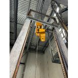 Electric Hoist, with Cross Beam, with Track with Cage (LOCATED IN FREEHOLD, N.J.)