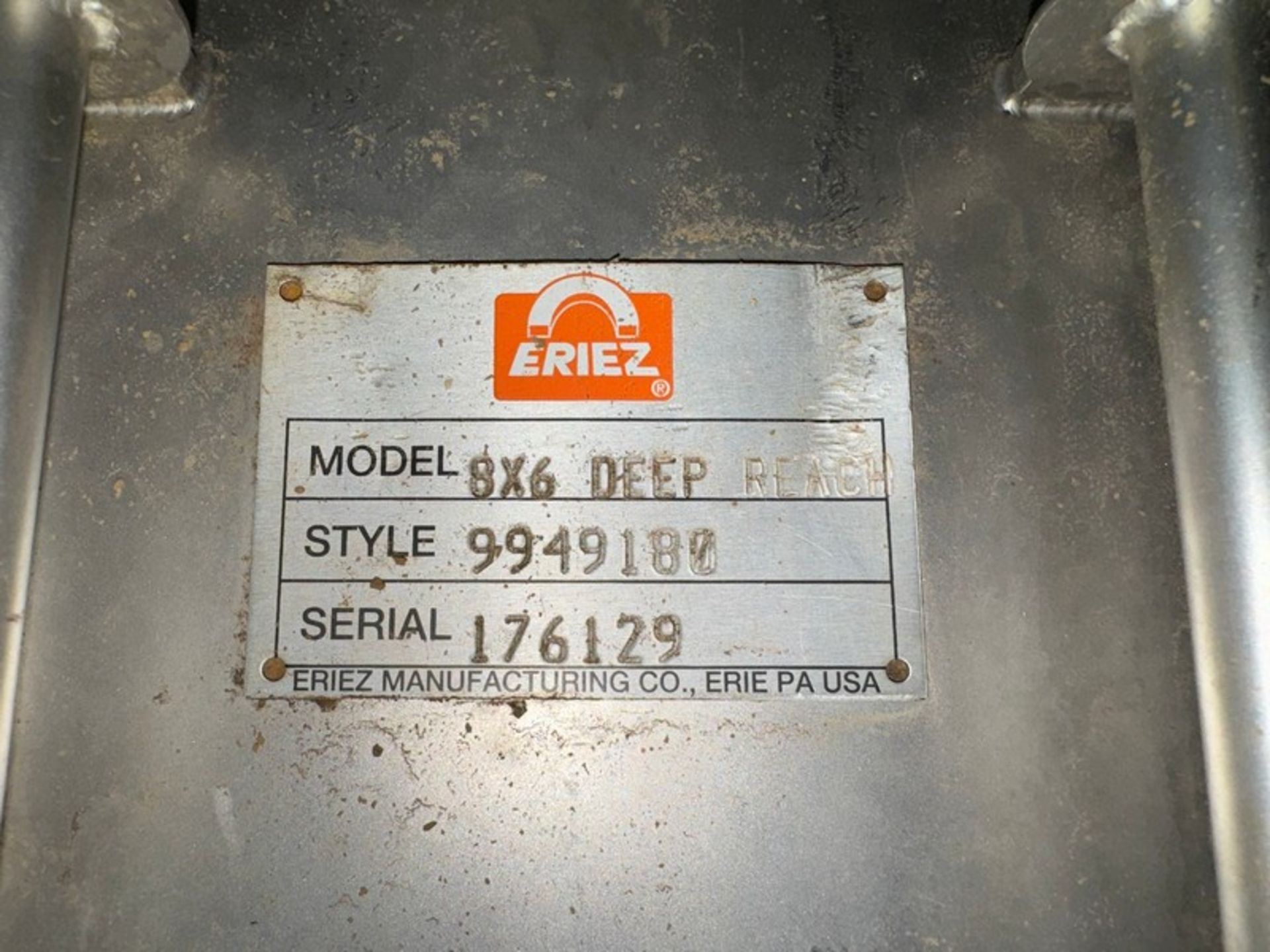 ERIEZ S/S Inline Magnet, M/N 8x6 Deep Reach, S/N 176129 (LOCATED IN FREEHOLD, N.J.) - Image 3 of 5