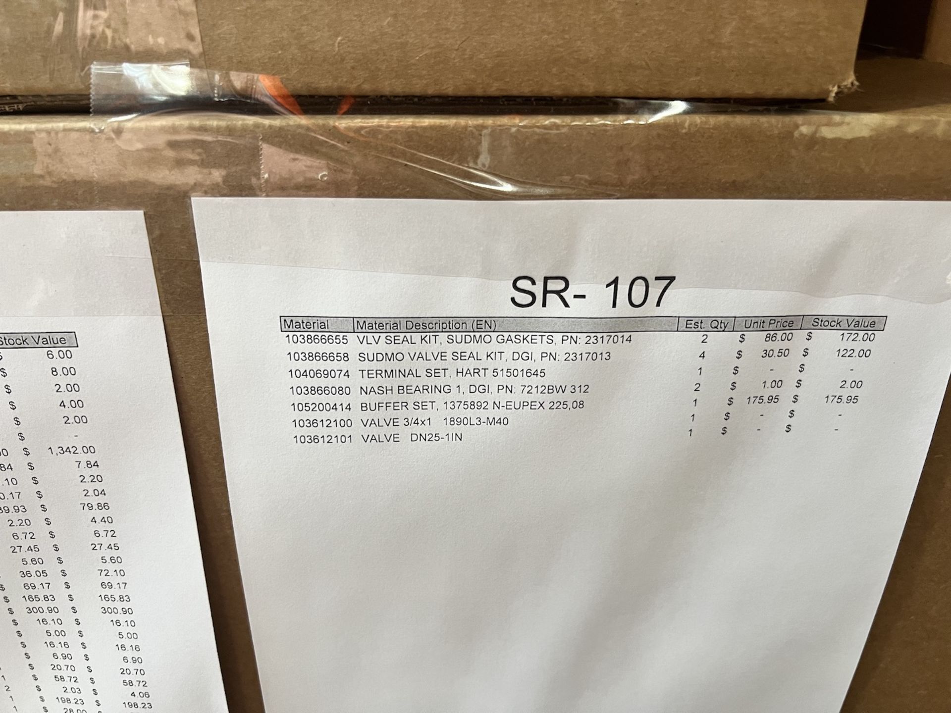 ASSORTED MRO AND SPARE PARTS, PLEASE SEE INVENTORY LISTS IN PHOTOS - Image 17 of 17