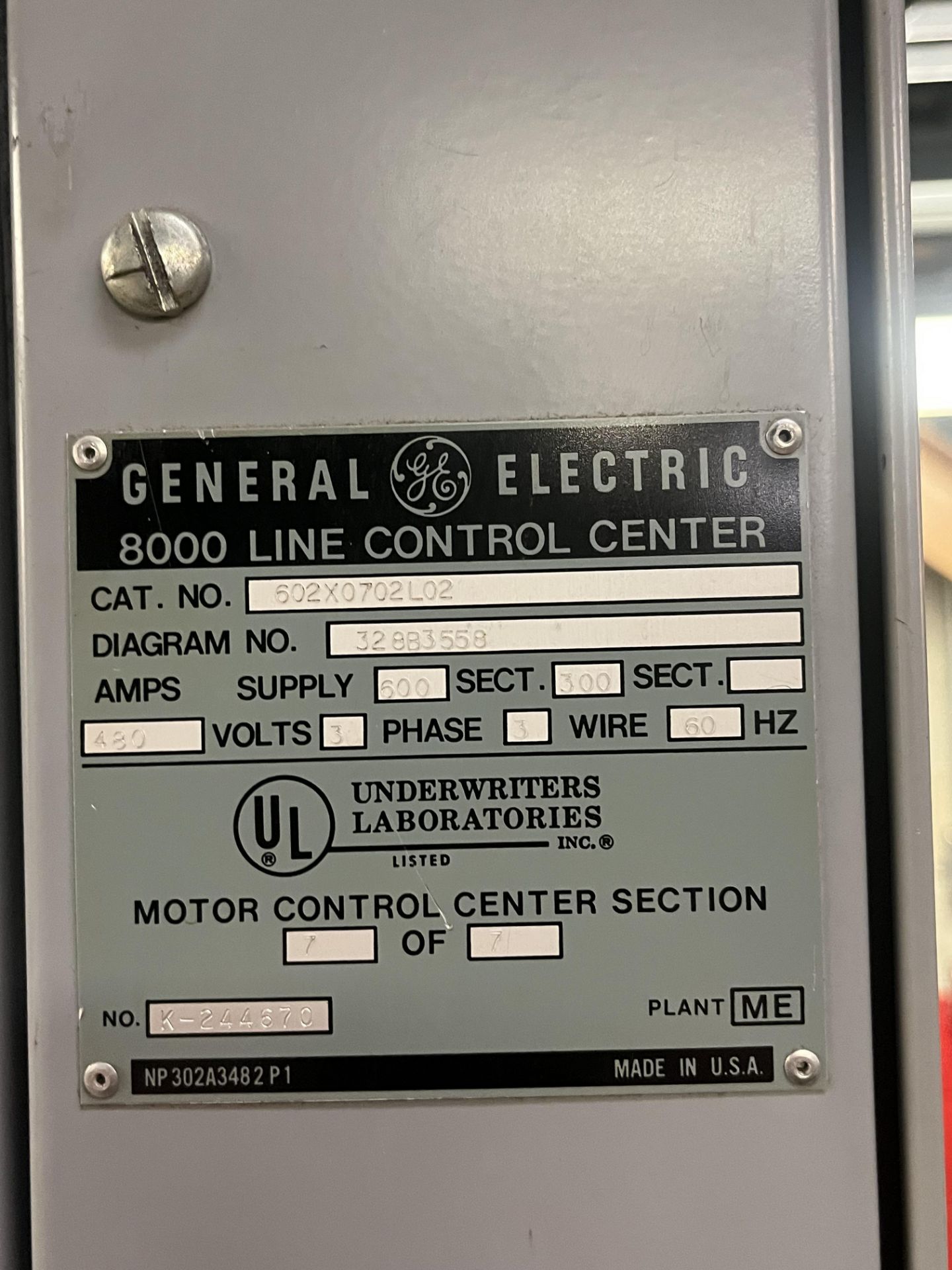 GENERAL ELECTRIC MOTOR CONTROL CENTER - Bild 3 aus 4