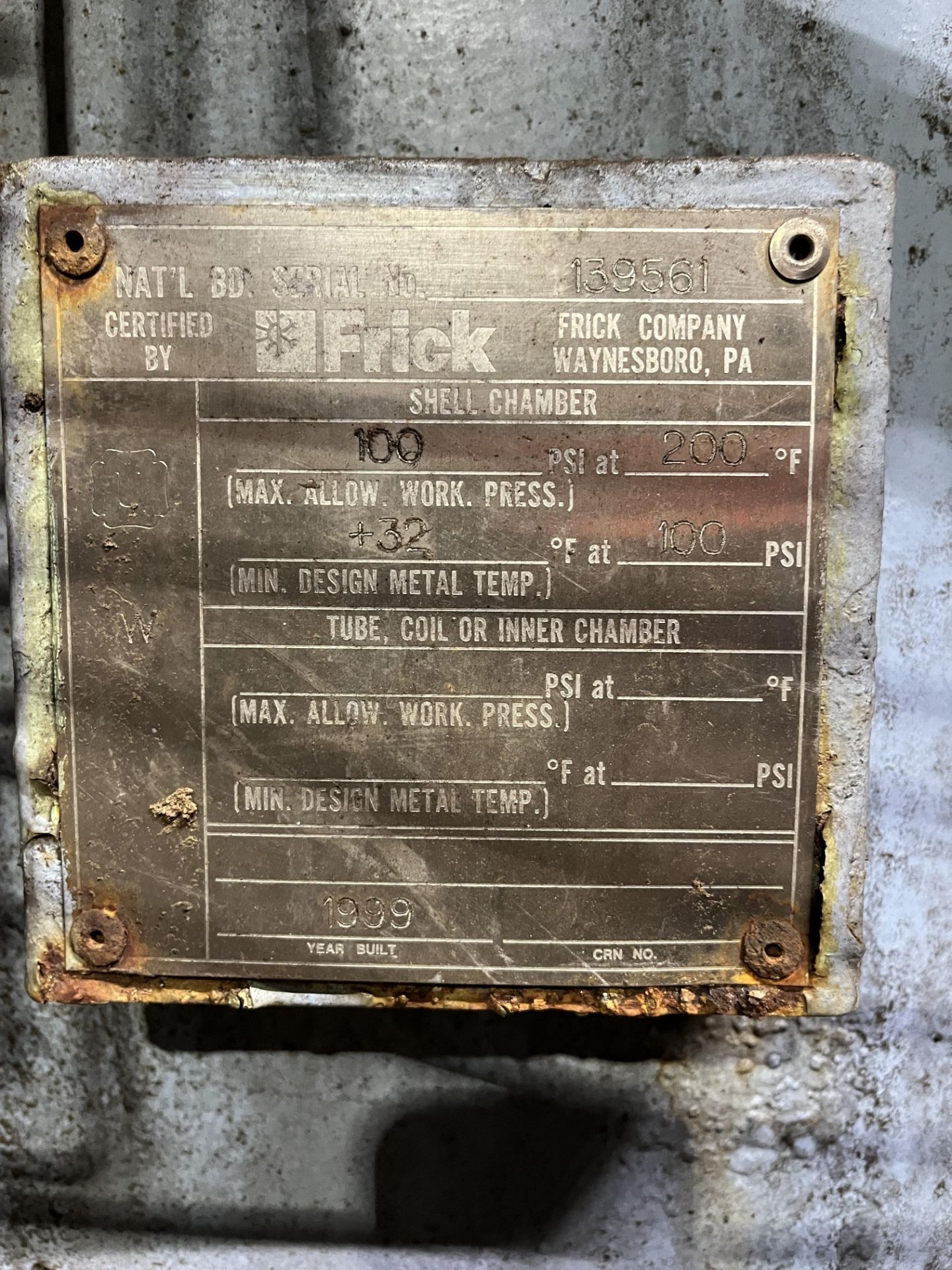 (3) FRICK VERTICAL WELL PRESSURE TANK - Image 7 of 7