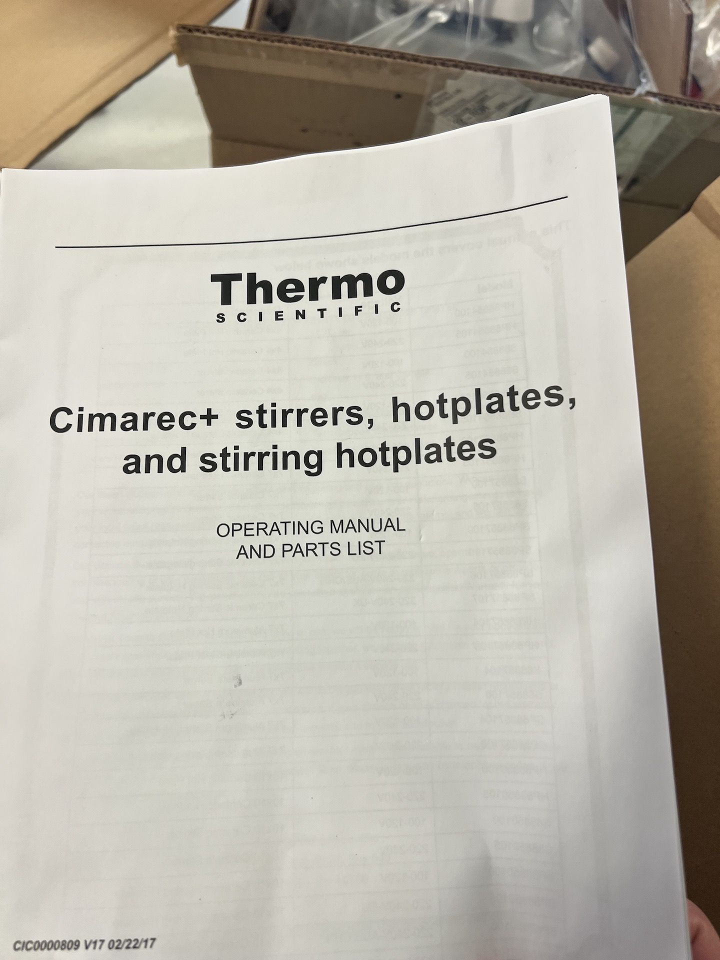 NEW THERMO SCIENTIFIC CIMAREC+ HOT PLATE STIRRER, MODEL SP88857100, - Image 9 of 9