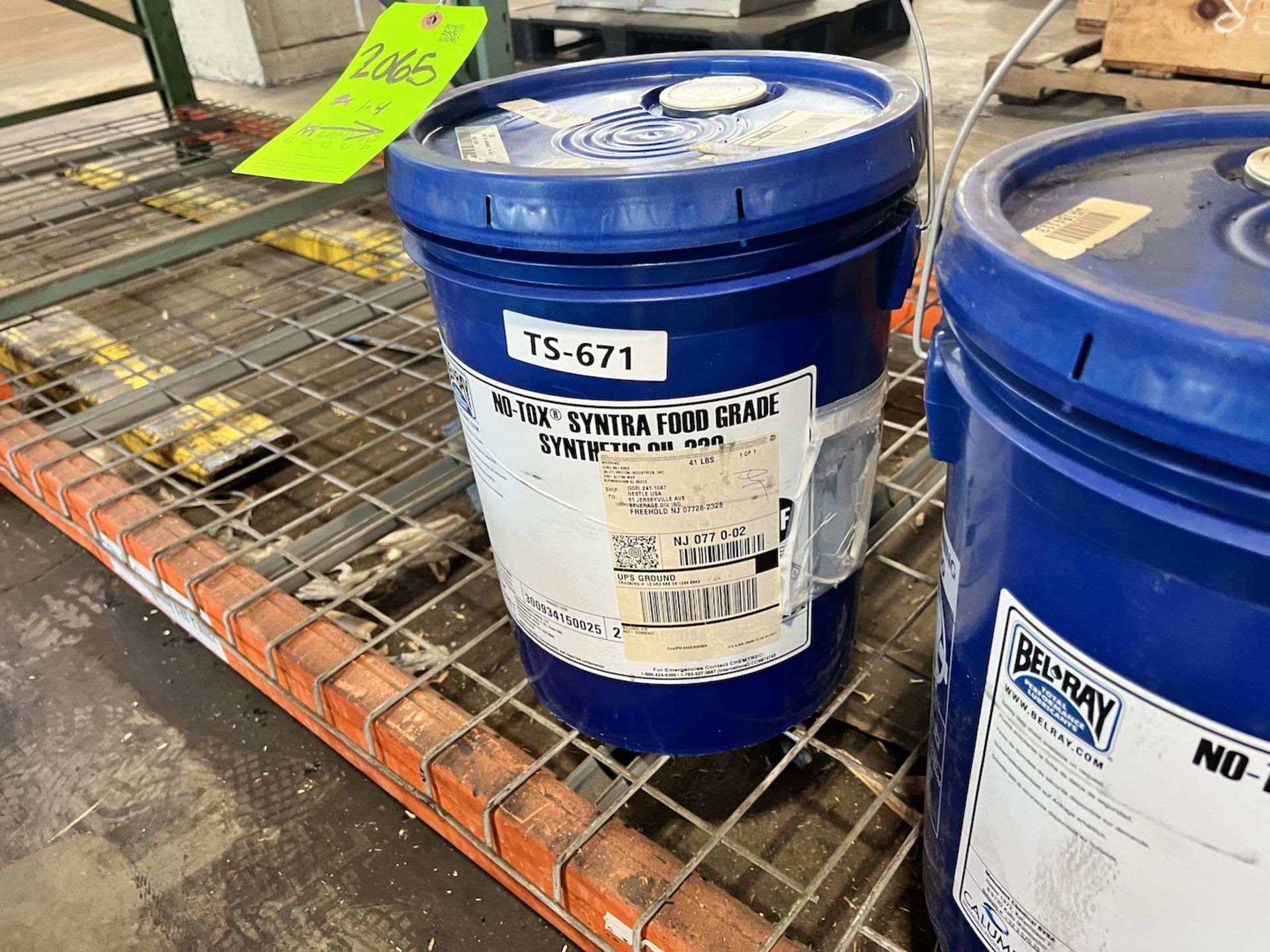 (4) Belray No Tox Synthetic Food Grade Oil 220, Product Code # 300934150025, 5 Gallon Pails - Image 5 of 5