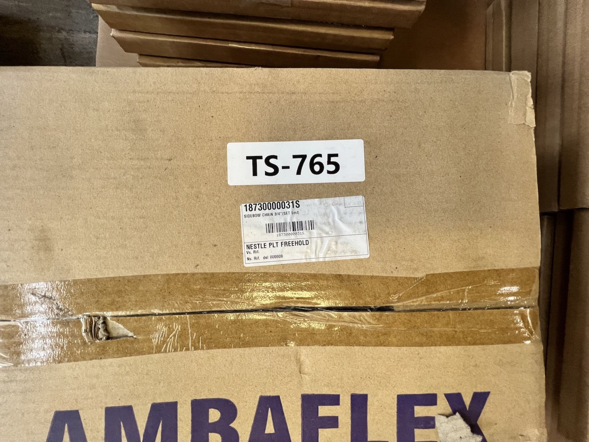 (22) Boxes of New Ambaflex Sidebow Chain, 3/4", # 81500099SKU, 5 Meter Box, (6) Boxes of New - Image 12 of 14