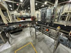 SIPAC 4-Lane Product Conveyor, with Drives & Lanes, Mounted on S/S Frame (LOCATED IN FREEHOLD, N.