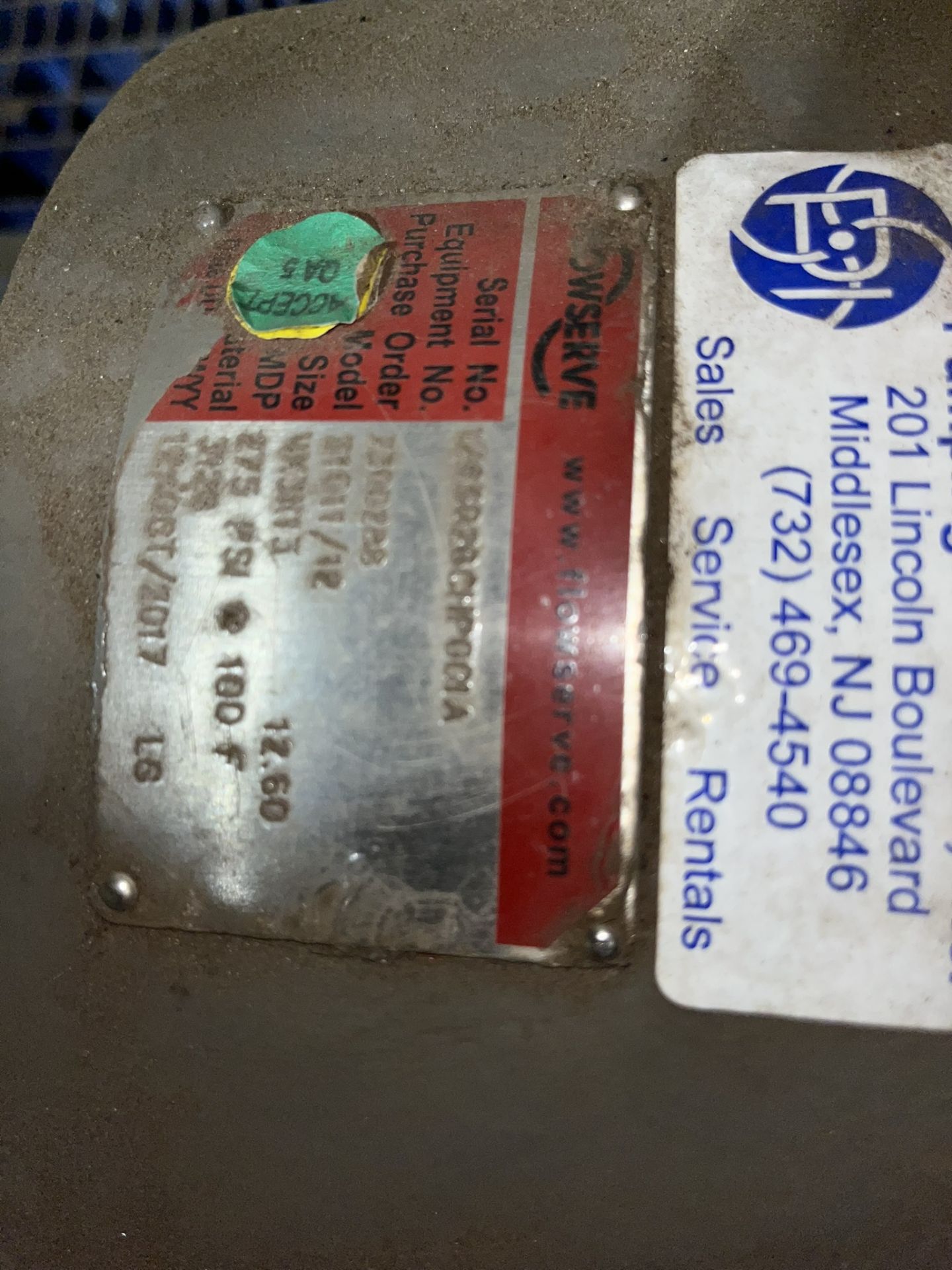 FLOWSERVE SINGLE CASE PUMP SERIAL NO. (Located Freehold, NJ) (Simple Loading Fee $165) - Image 6 of 8
