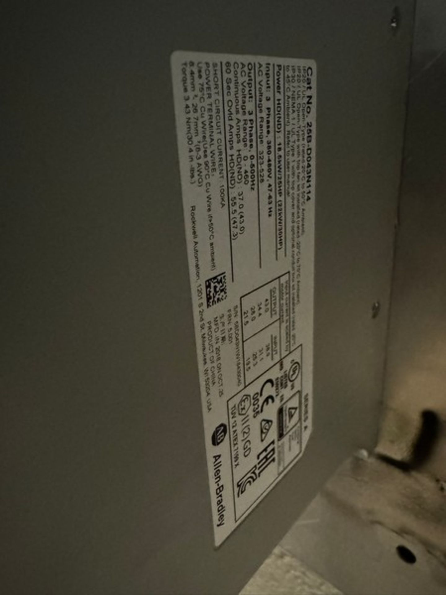 (2) Allen-Bradley PowerFlex 525 VFDs (LOCATED IN FREEHOLD, N.J.) (Simple Loading Fee $385) - Image 3 of 4