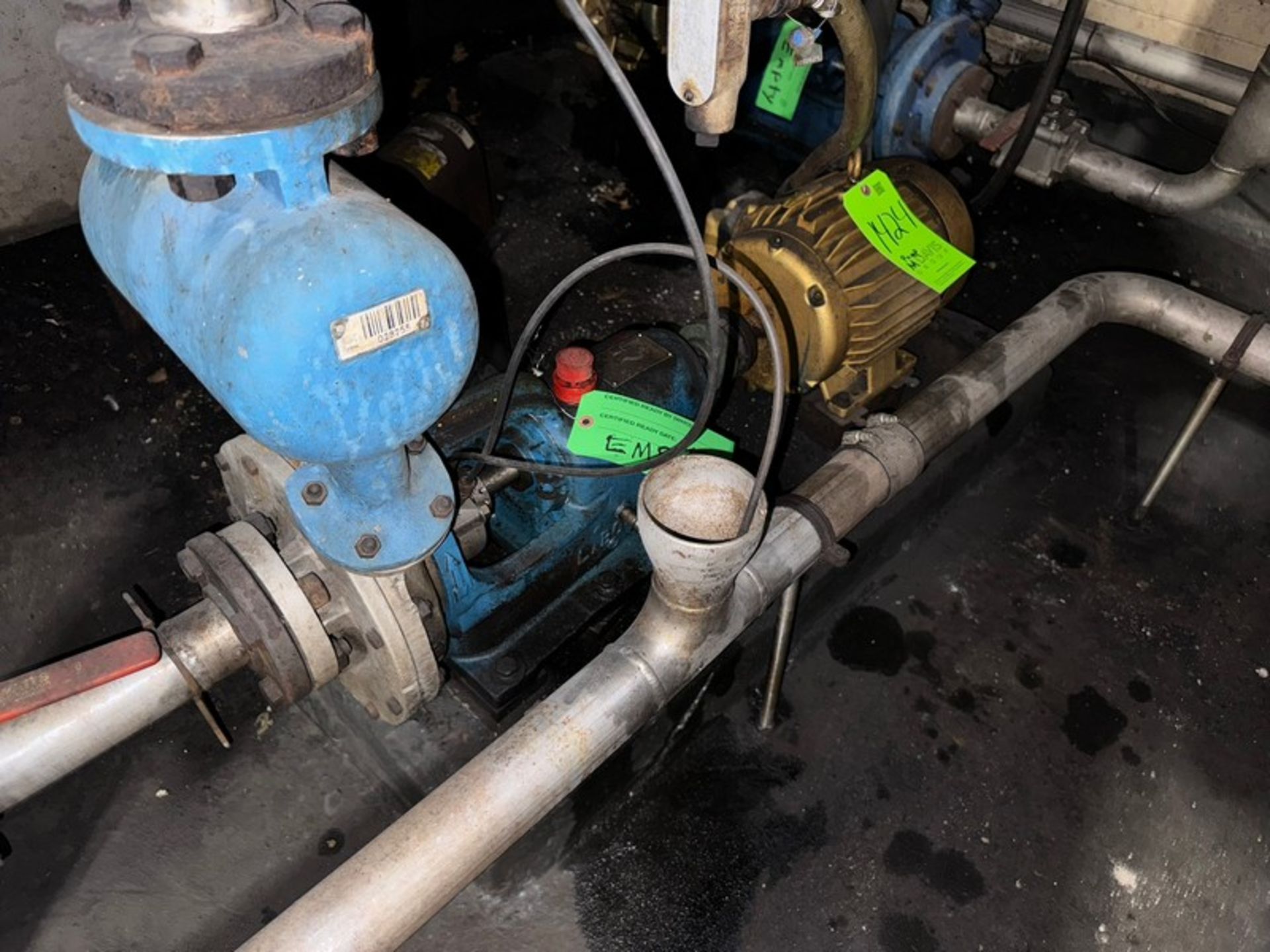 3 hp Pump, with Baldor 1760 RPM Motor, 208-230/460 Volts, 3 Phase (LOCATED IN FREEHOLD, N.J.)