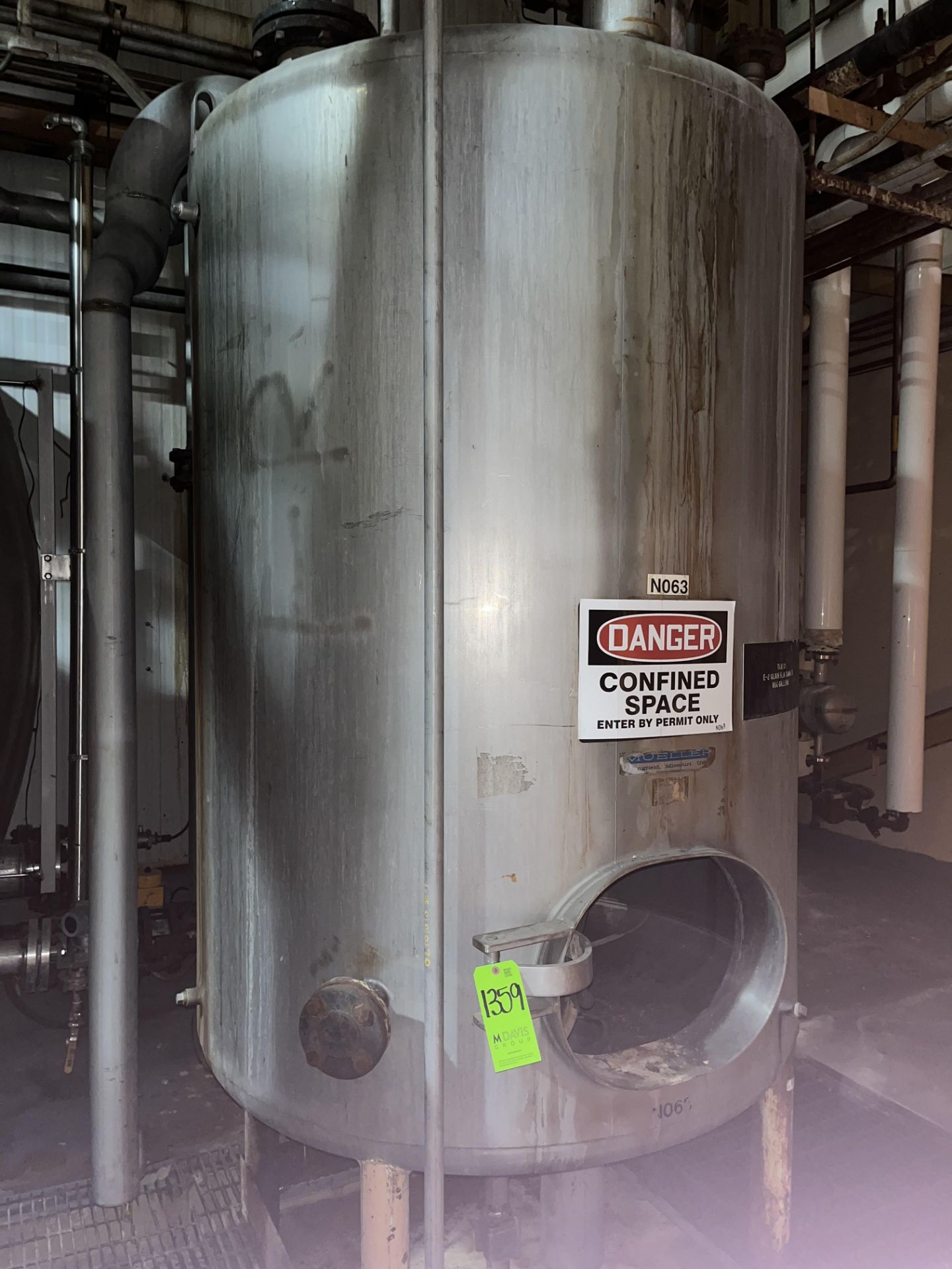 T08/15 E-2 CLAIR BLW DOWN TK 800 GALLONS (Located Freehold, NJ) (Simple Loading Fee $1,925)