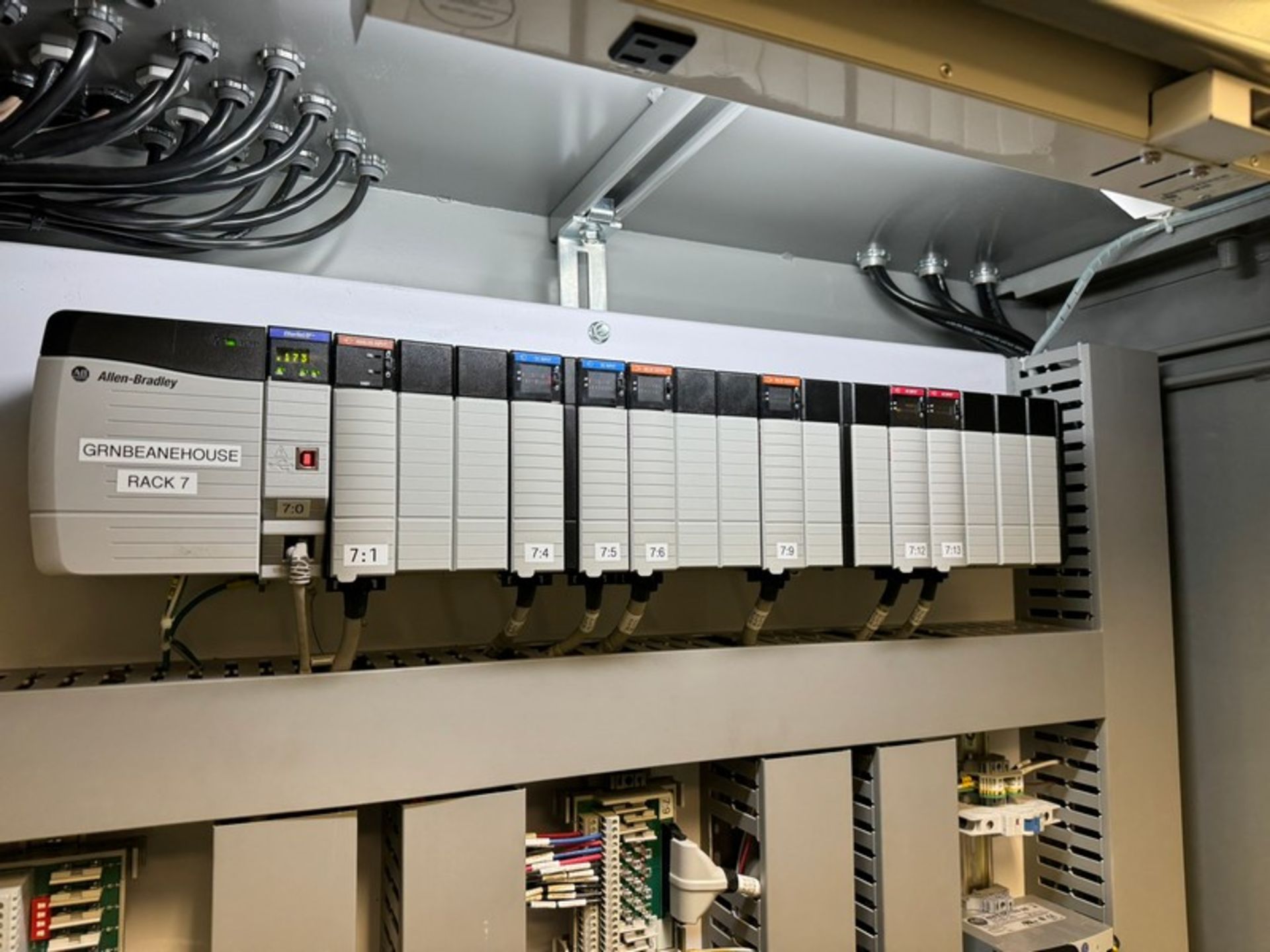 Double Door Control Panel, with Allen-Bradley 17-Slot PLC Rack, Includes Other Components (LOCATED