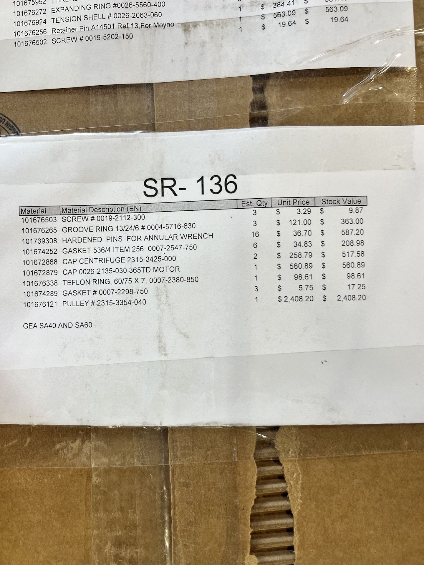 GEA CENTRIFUGE MODEL SA60 PARTS AND MRO - Image 9 of 9