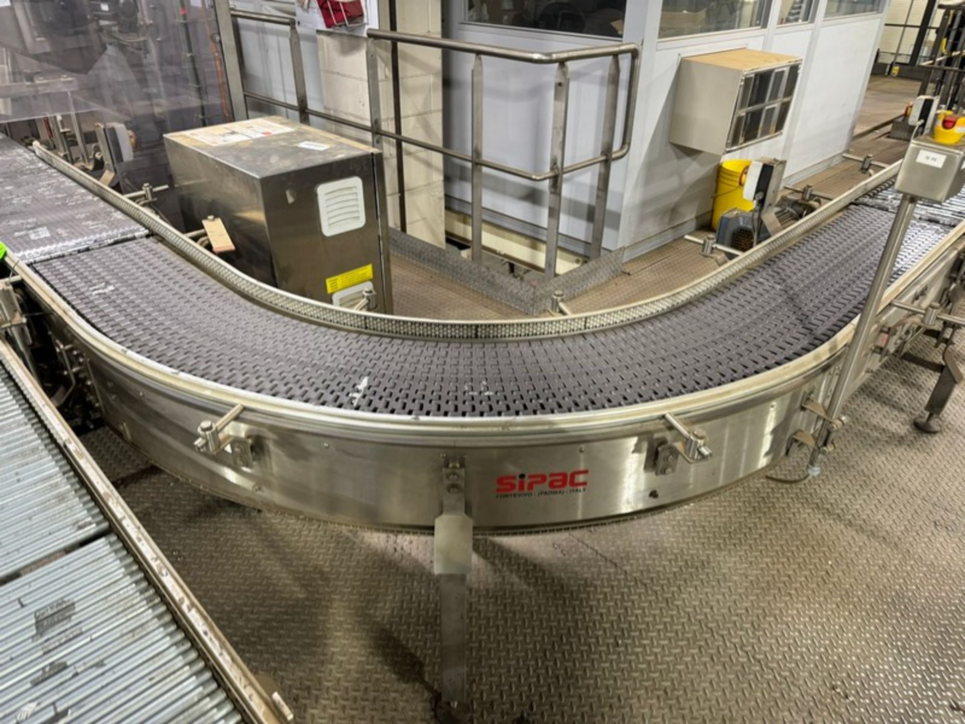 SIPAC Conveyor & Roller Conveyor, with 1-90 Degree Turn, with Aprox. 12” W Conveyor Belt, with - Image 6 of 6
