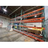 PALLET RACKING, 5 UP-RIGHTS AND 32 CROSS BEAMS