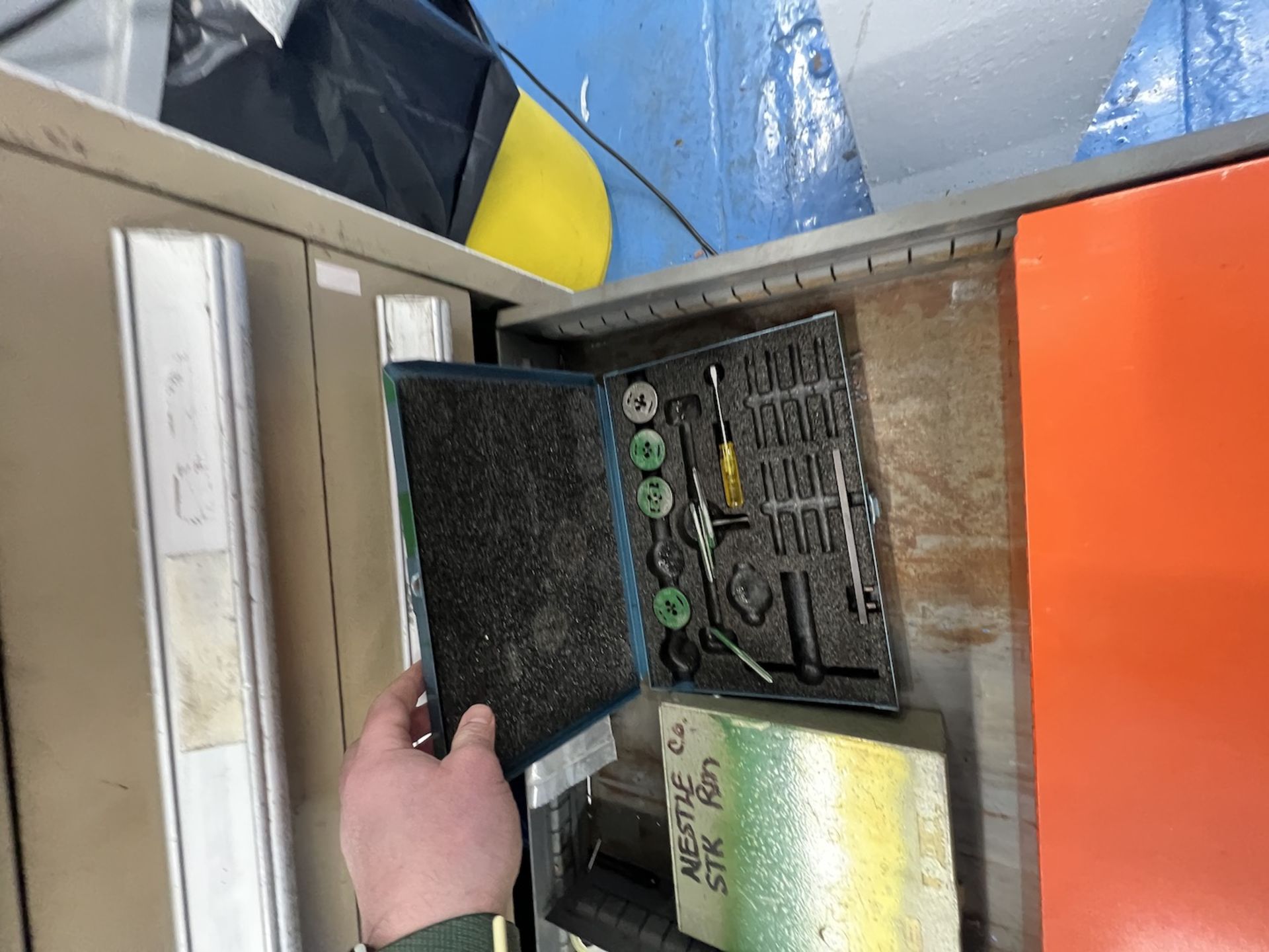 PARTS CABINET WTH CONTENTS, INCLUDES ASSORTED HARDWARE, RETAINING RINGS, AND MORE - Image 11 of 12