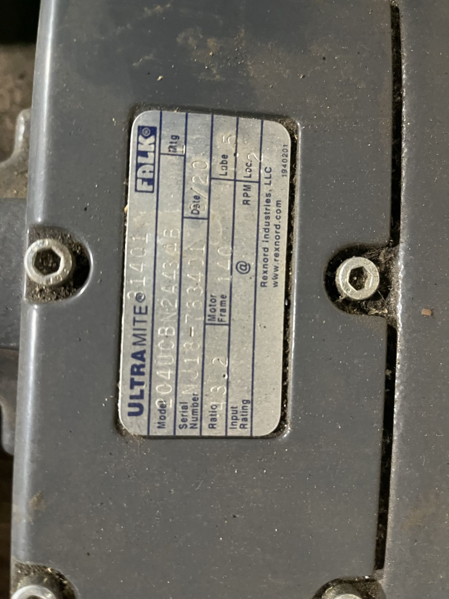 FALK ULTRAMITE 204UC GEARMOTOR MODEL:204UCBN2A43AB SERIAL NO.NJ12-783401 DATE 08/20 RATIO 43.2 MOTOR - Image 3 of 4