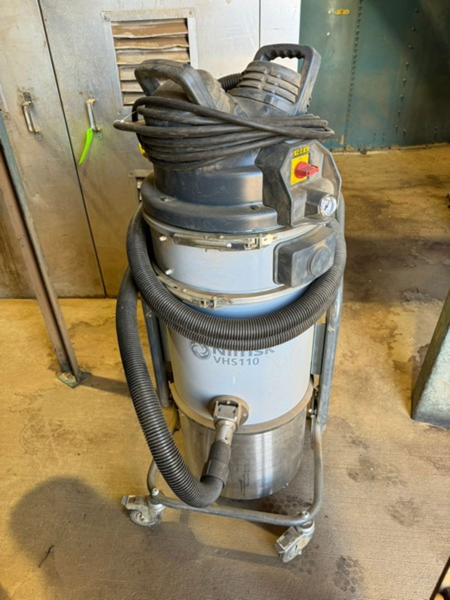 Nilfisks Portable Dust Collection, M/N VHS110, with Hose & Portable Frame (LOCATED IN FREEHOLD, N.