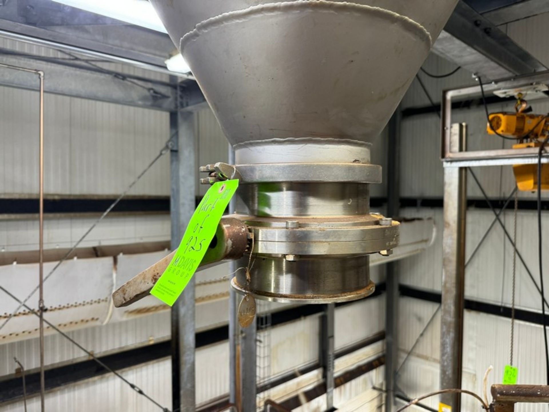 A&B S/S Infeed Funnel, Mounted on Load Cells, with ESP Digital Read Out, with S/S Butterfly Valve, - Image 5 of 5